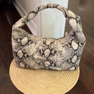 Animal Snake Print Baguette Hand Tote Bag